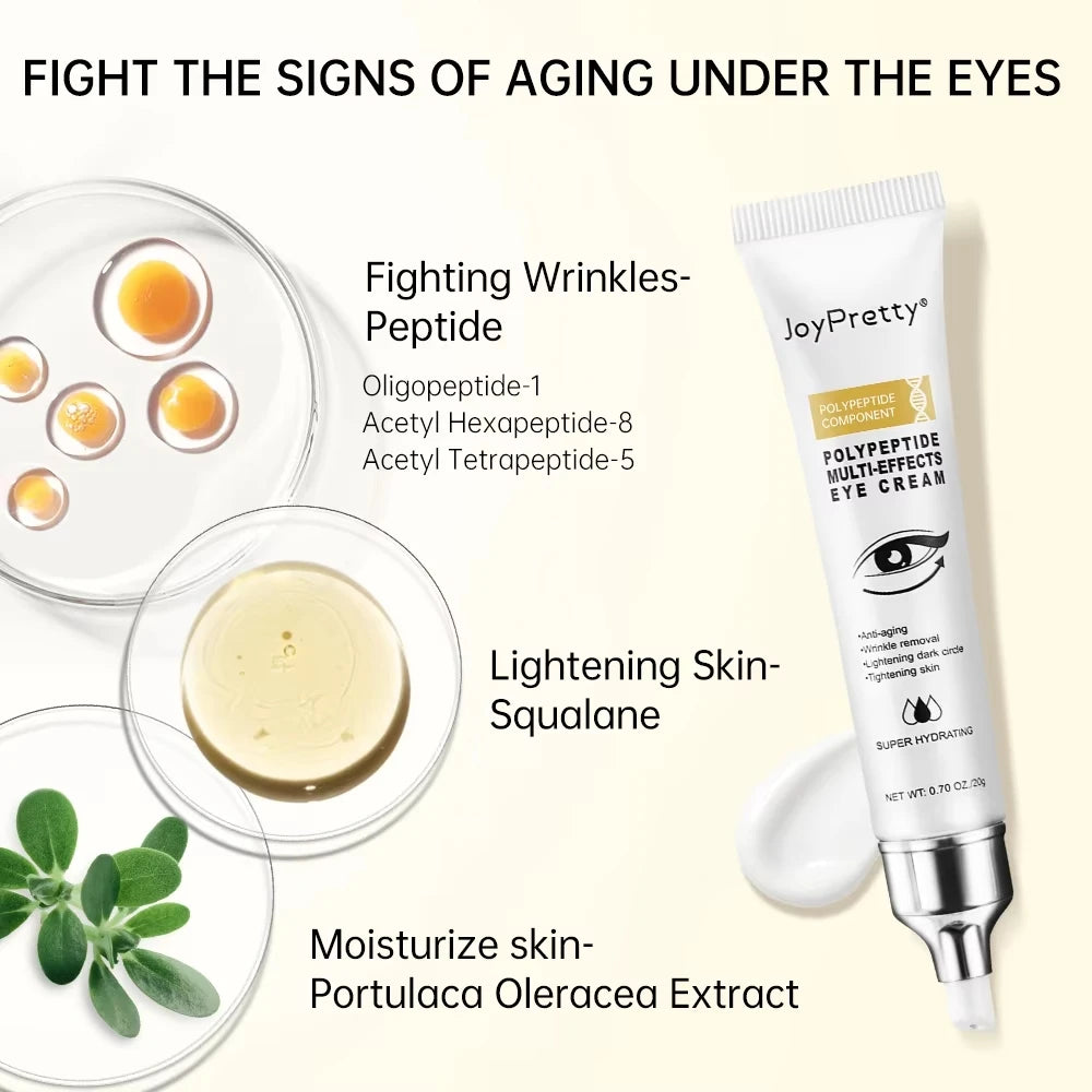 Joyprettyin Peptide Anti-Dark Circles Eye Cream Eye Bags Removal Anti-Wrinkle Lifting Firming Eye Care Oasis Select