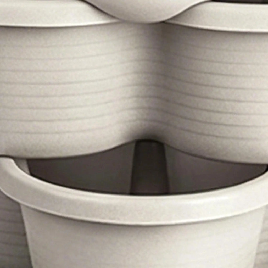 Stackable Plastic Flower Pot Multi-layer Garden Planter Tower Plant Vase Holder Nursery Pots Home Garden Balcony Decoration Oasis Select