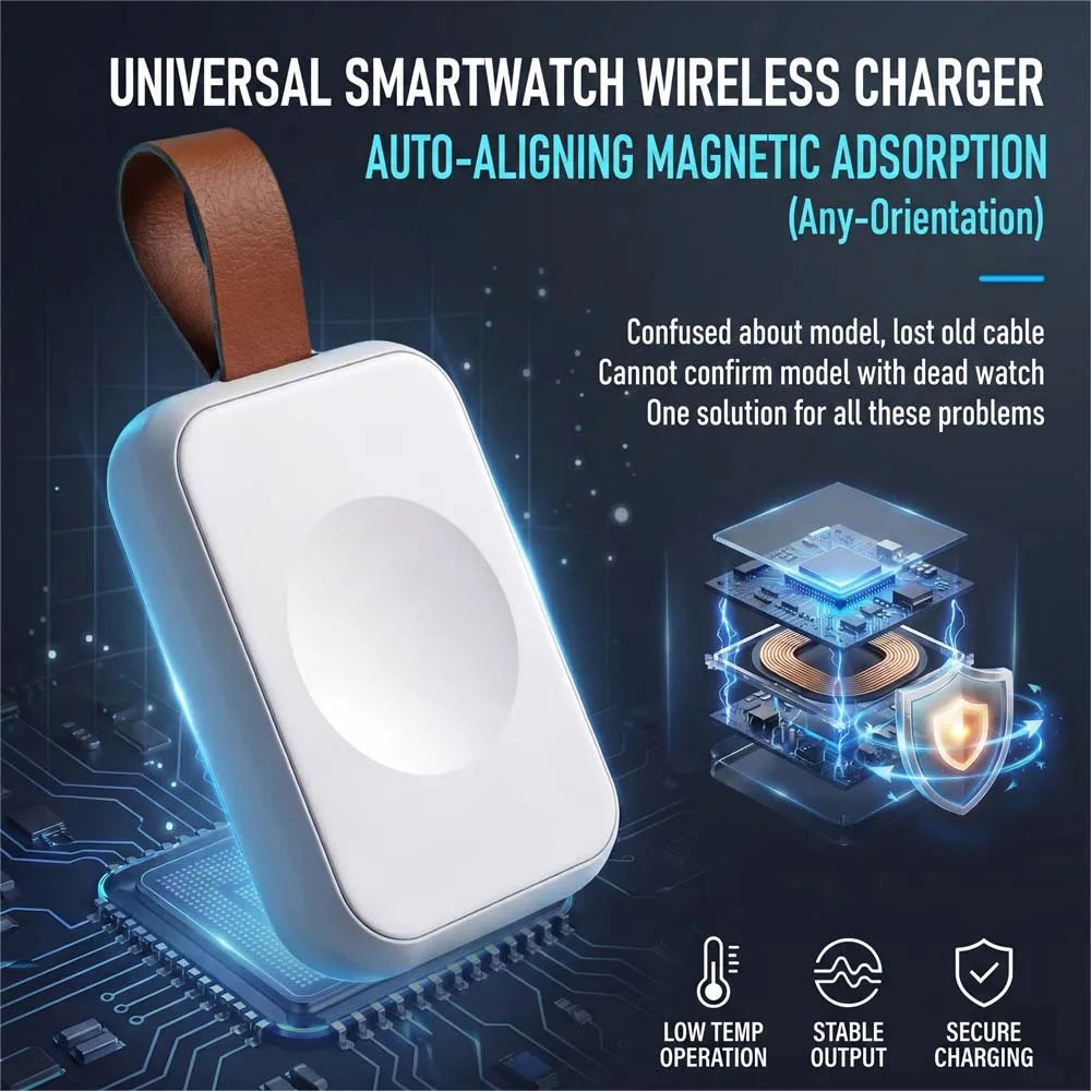 Magnetic USB-C Smartwatch Charger 5V – S8 Pro, DT3 & More Smartwatch Charger Oasis Select