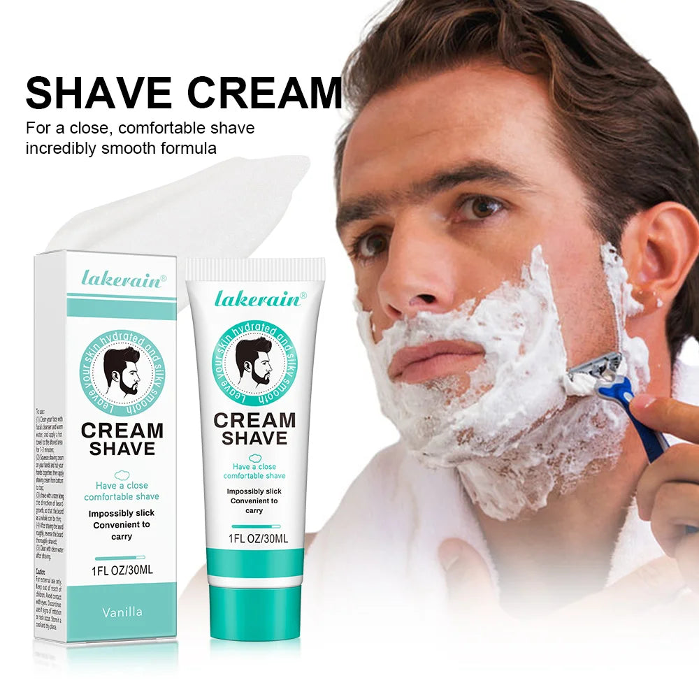 Men's Natural Shaving Cream – Dense Foam & Beard Softener 30g