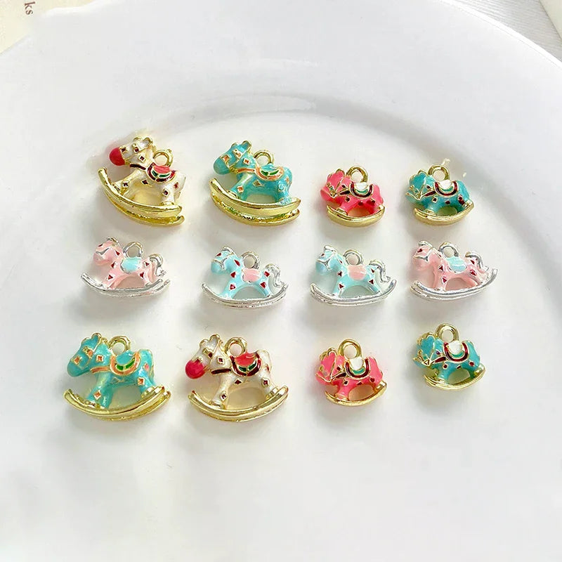 Exquisite Cute Rocking Horse Charms Pendants For Jewelry Making Necklace Earrings Bracelet DIY Accessories Supplies Oasis Select
