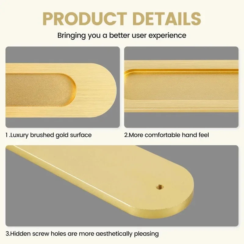 4Pcs Sliding Door Hardware Handle Door Knobs,Self-adhesive Pulls for Kitchen Cabinet Window Glass, No Punching Furniture Oasis Select