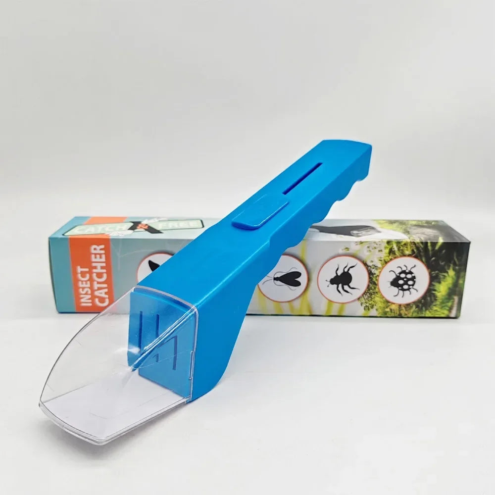 Push Operated Insect Catcher Clip Contactless Spider Catcher Tool Eco Friendly Bug Collector Household Pest Control Outdoor Gear Oasis Select blue