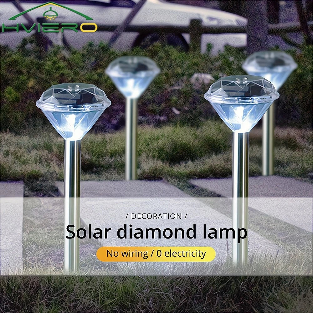 Solar Diamond LED Garden Lawn Light | IP65 Waterproof Outdoor