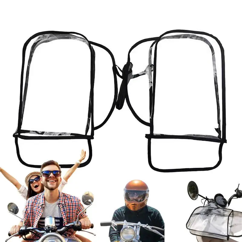 Handlebar Mittens Bicycle Gloves Water Resistant Tear Resistant Windproof Transparent Bicycle Handlebar Cover For Bikepacking Oasis Select
