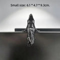 Gothic Faceless Sitting Lady Statue Black Desktop Ornament Dark Queen Figure Decor for Home Office Shelf Halloween Party Oasis Select S