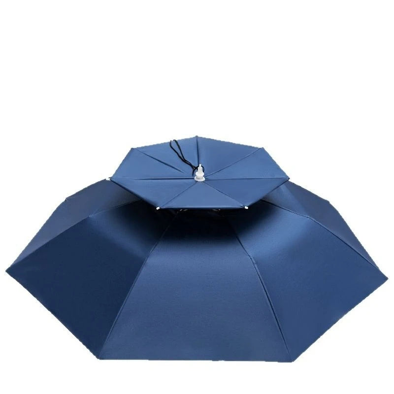 Head Mounted Fishing Umbrella Cap Multi functional Outdoor Sunshade Head Umbrella Cap Adult Sunny and Rainy Umbrella Oasis Select