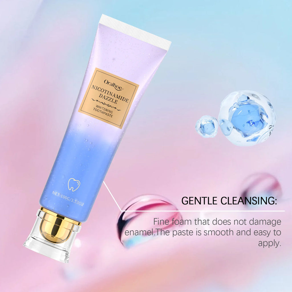Oralhoe Nicotinamide Tooth Whitening Toothpaste Freshing Breath Deep Cleansing Bleaching Remove Smoke Stains Brighten Toothpaste Oasis Select