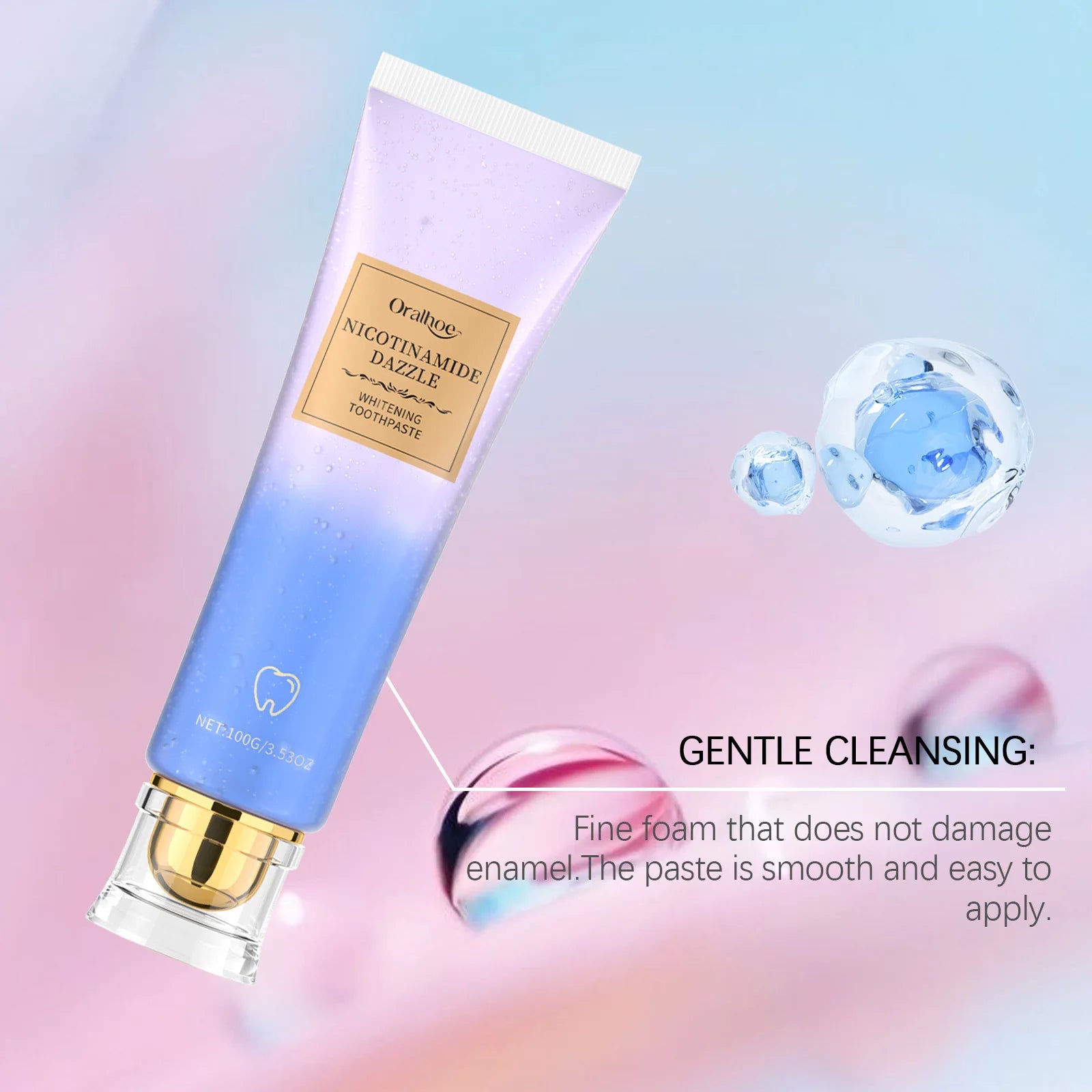 Oralhoe Nicotinamide Tooth Whitening Toothpaste Freshing Breath Deep Cleansing Bleaching Remove Smoke Stains Brighten Toothpaste Oasis Select