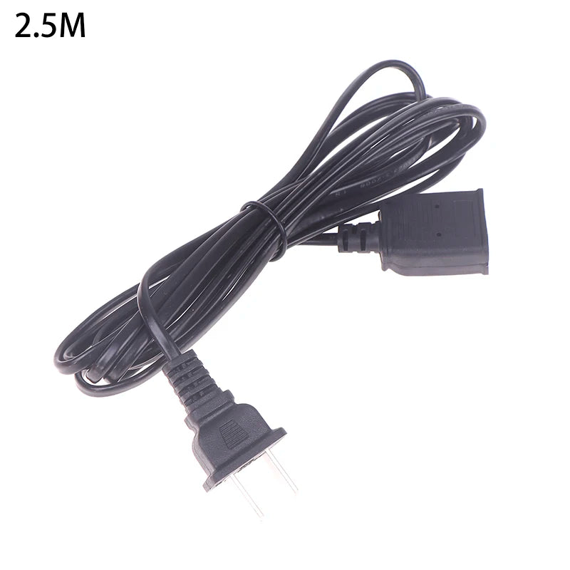1.5/2/2.5/4.2/4/4.5/6m AC Power Cord Line With ON/OFF Switch Button Cables Wire Two-pin Plug Cable Extension Cords Adapter Oasis Select 2 Black