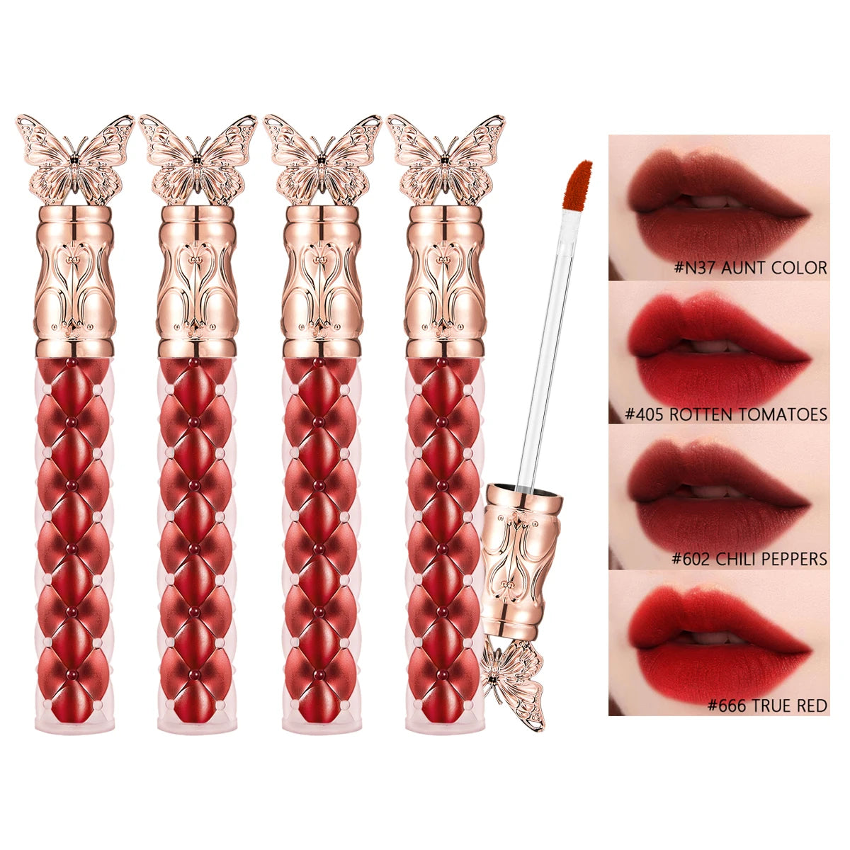 Ocheal 4 Colors lip gloss liquid lip oil cosmetic liquid lipstick long lasting Hydrating moisturising waterproof lip gloss Oasis Select 4Pcs