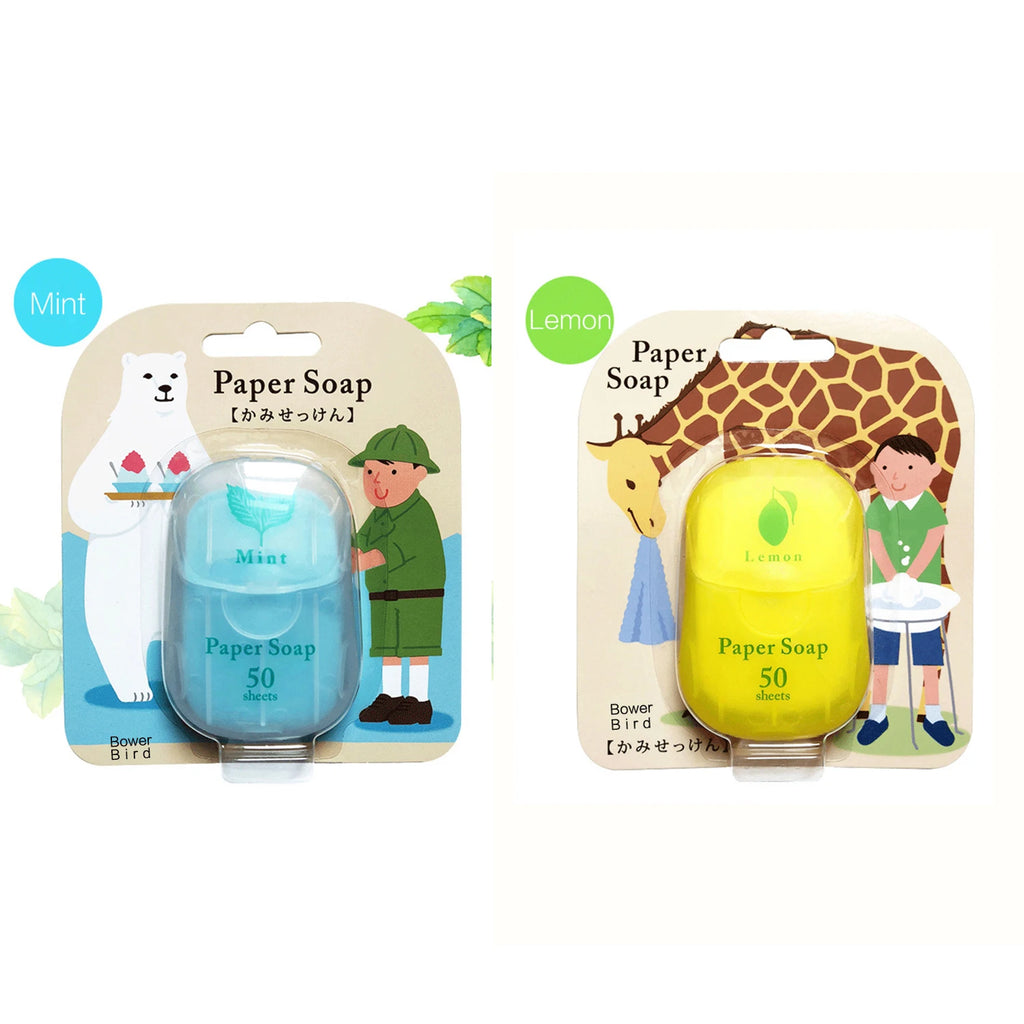 Paper soap, portable soap tablets, suction cardboard soap, 6 colors, 6 flavors, 50 tablets, disposable hand washing travel soap Oasis Select Mint Lemon 50pcs