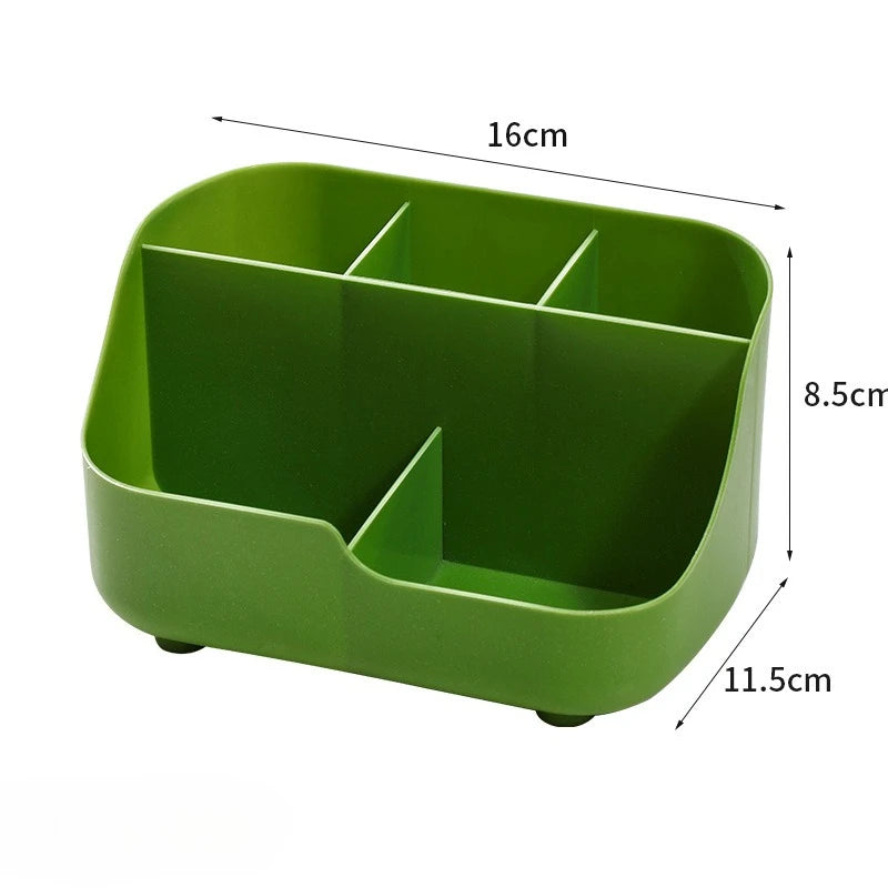 Large-capacity desktop storage box, compartmentalized storage box, simple pen holder, cosmetic and stationery storage basket Oasis Select green