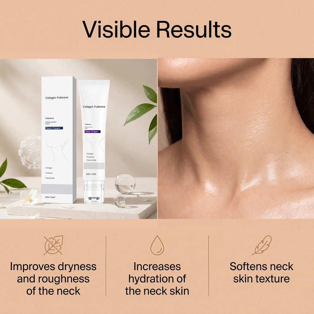 Collagen Neck Cream Reduce Neck Wrinkles Fine Lines Firming Lifting Neck Eliminate Double Chin Skincare Neck Lines Protein Cream Oasis Select