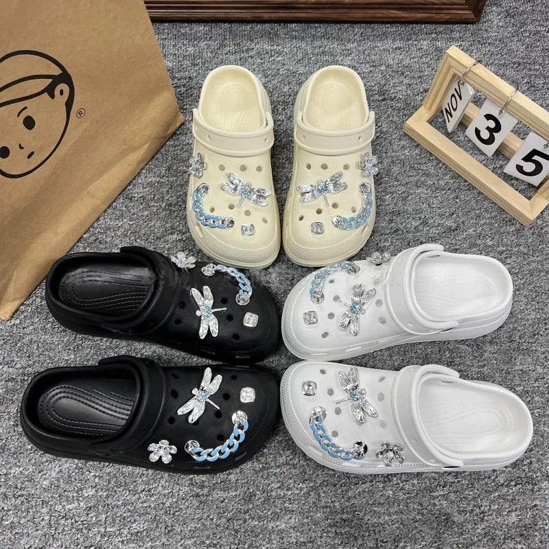 Butterfly Fashion Shoe Accessory Set, decorative shoe buckles, removable, suitable for sandals and flip-flops. Oasis Select