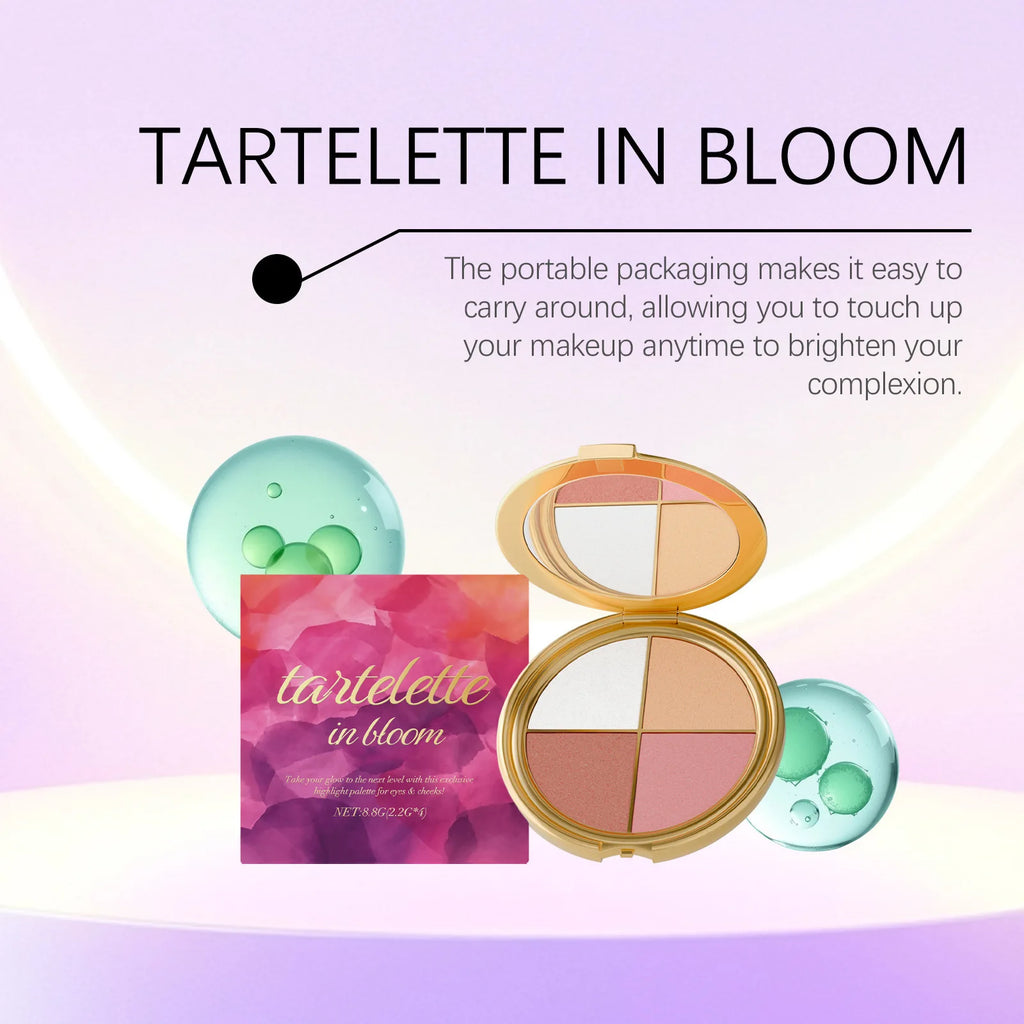 Highlight Powder Blusher Eye Shadow Plate Brighten Eye Area Smoothe Facial Skin Perfect Elegant Natural Look Portable Eye Makeup Oasis Select