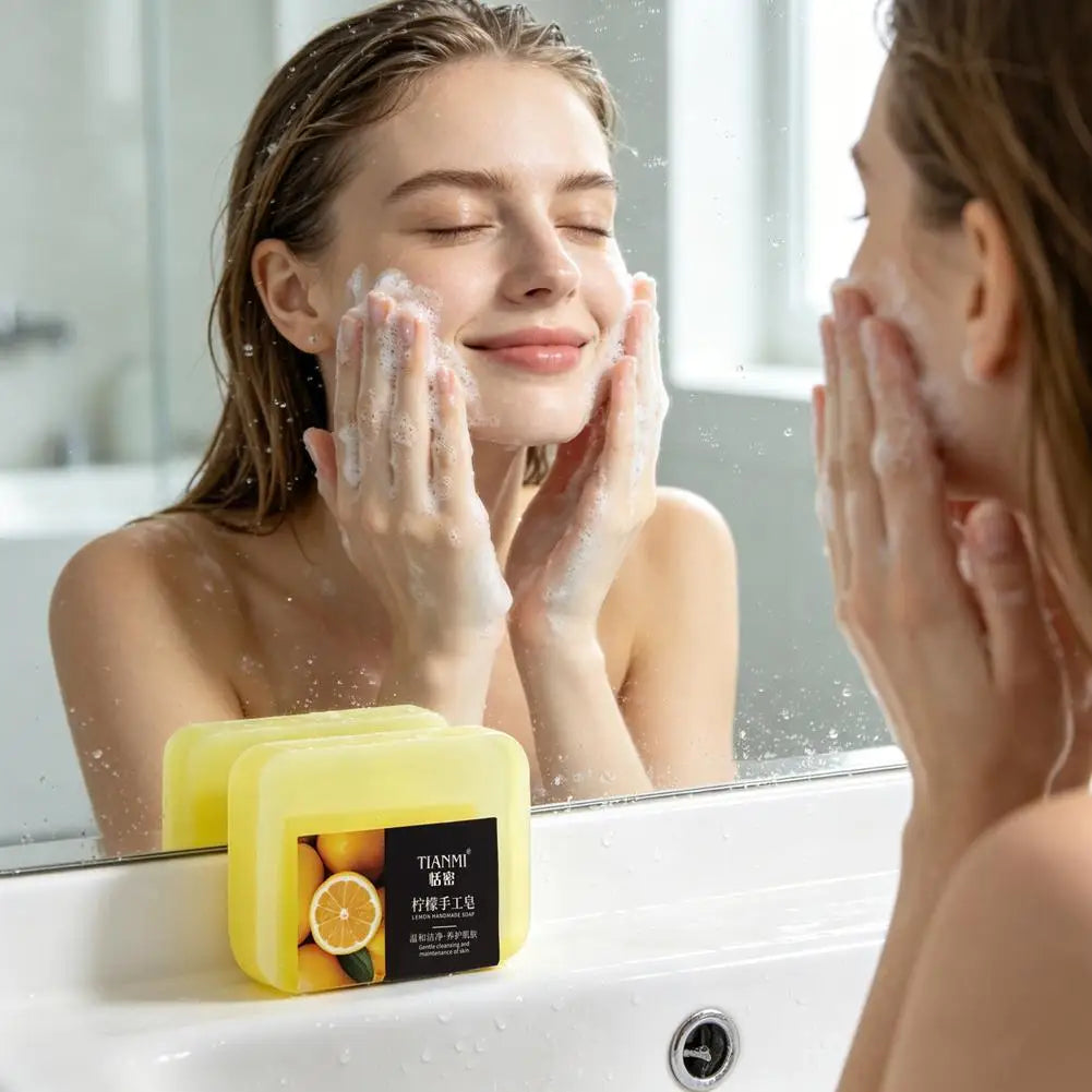 Lemon Essential Oil Handmade Soap 70g – Cleansing & Moisturizing Facial & Body Soap Oasis Select