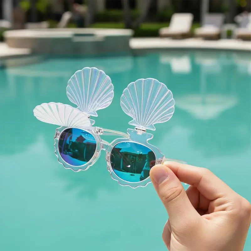 Creative Shell Sunglasses Summer Hawaii Party Glasses Beach Party Decorations Fun Photo Props Oasis Select