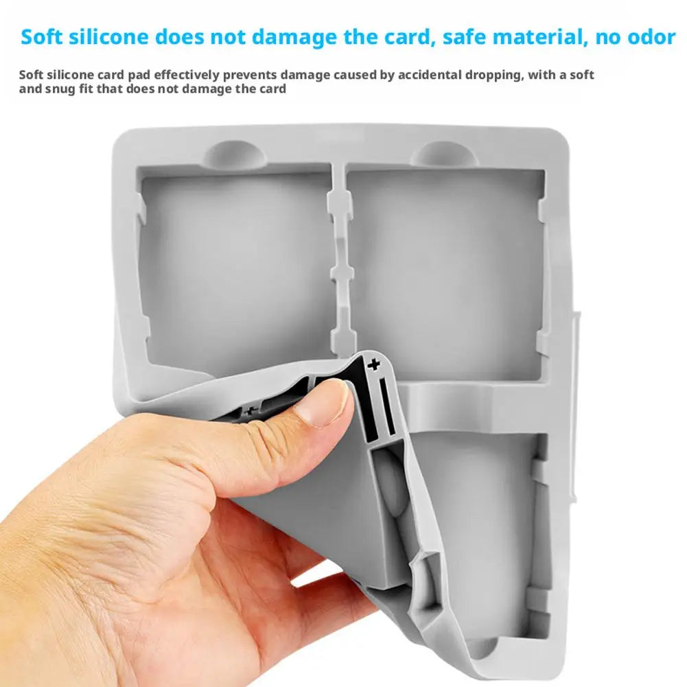 For GBC/GB 8-in-1 Game Card Holder Storage Box Organizer Silicone Inner Liner Magnetic Protection Lid Game Consoles Hard Shell Oasis Select