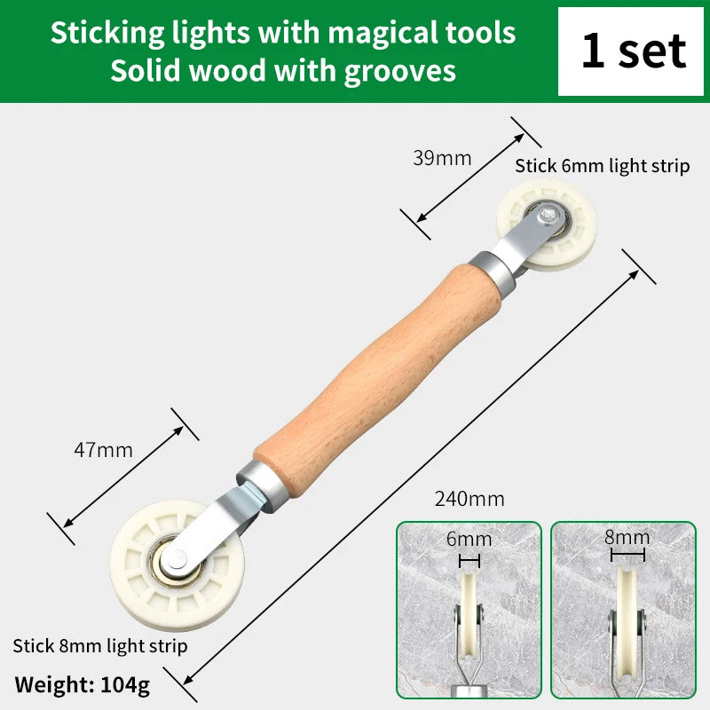 Rubber Mesh Wheel Window Install Tool Window Screen Hand Installation Repair Roller Yarn Double-Head Pressure Pulley Oasis Select A