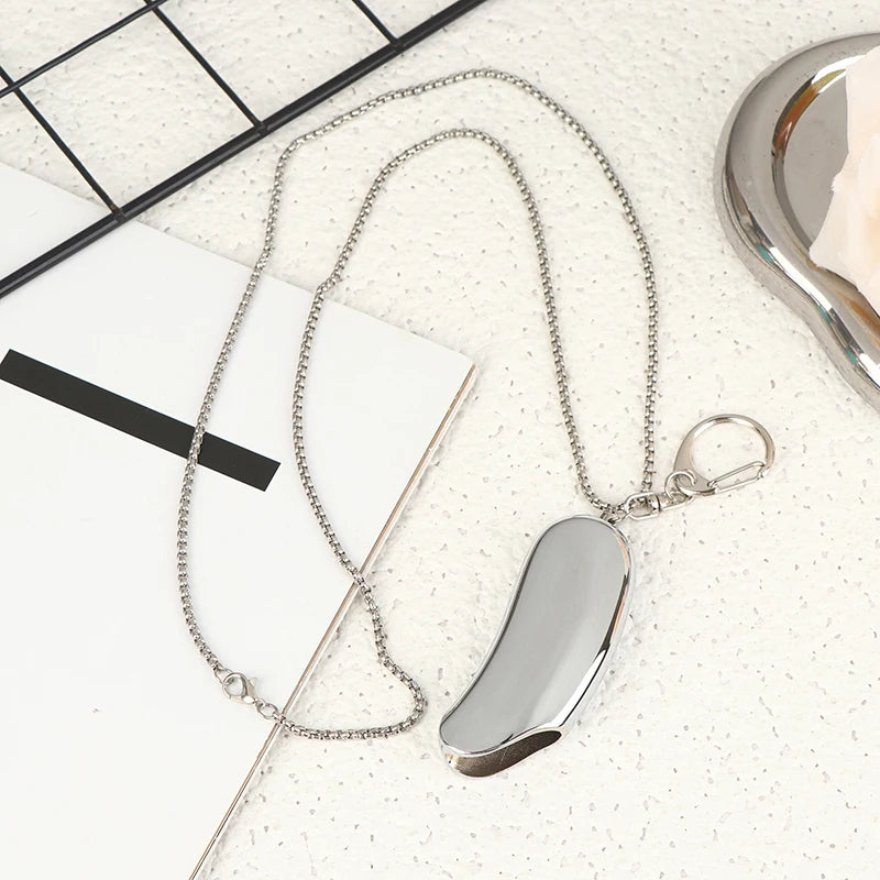 Banana Shape Metal Lighter Case with Keychain & Neck Chain