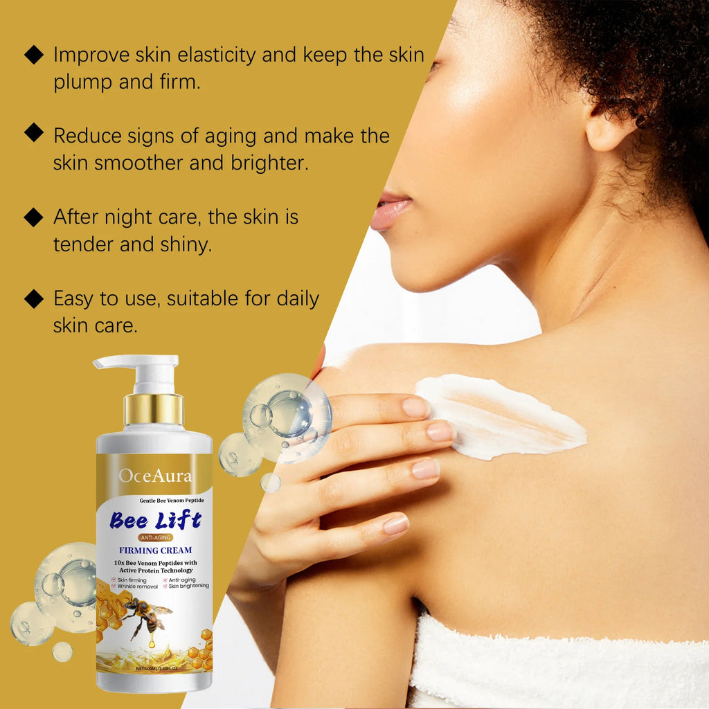 Bee Firming Body Cream Wrinkle Removal Fine Lines Improve Sagging Skin Increase Elasticity Massage Brighten Lifting Body Lotion Oasis Select