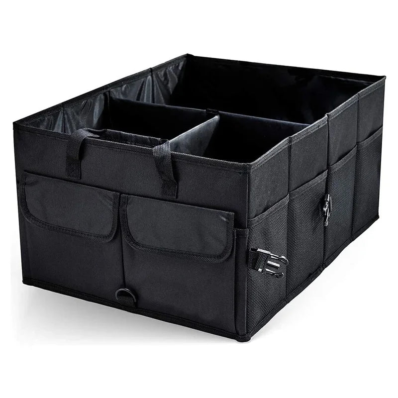 Big Capacity Car Storage Box Car Trunk Organizer Eco-Friendly Super Durable Collapsible Cargo Storage Tool Auto Trucks Trunk Box Oasis Select black