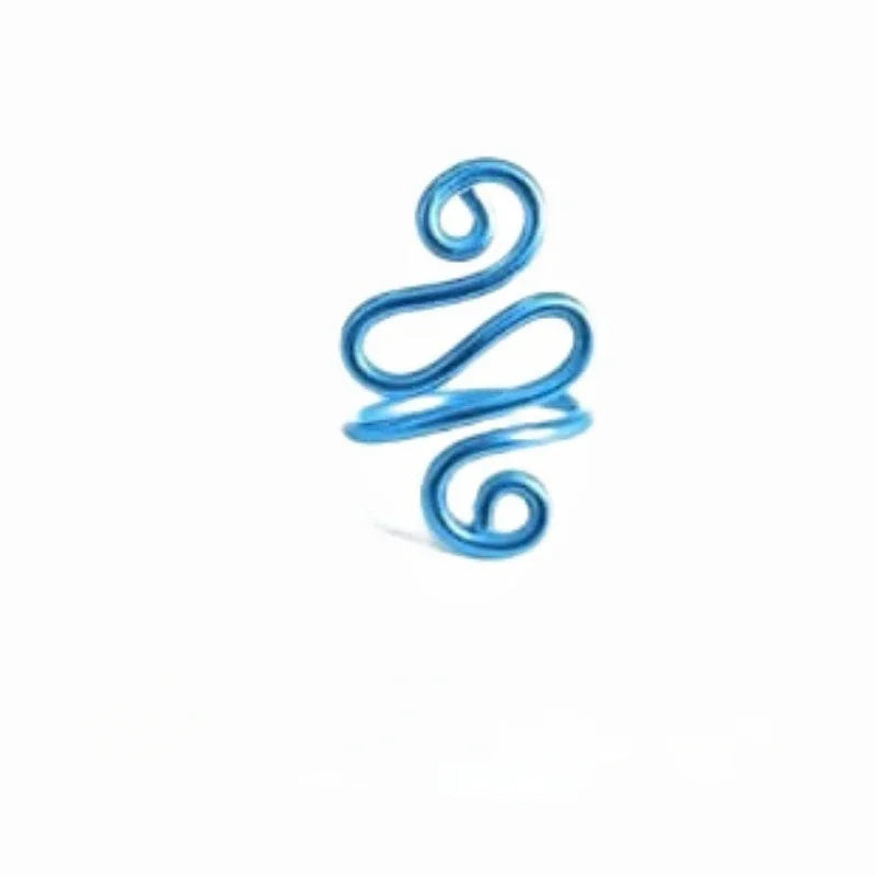 Adjustable Knitting Crochet Loop Ring Knittied Yarn Guide Hook Finger Faster Holder Thimble Crocheters Thread Ring Sewing Tools Oasis Select Blue