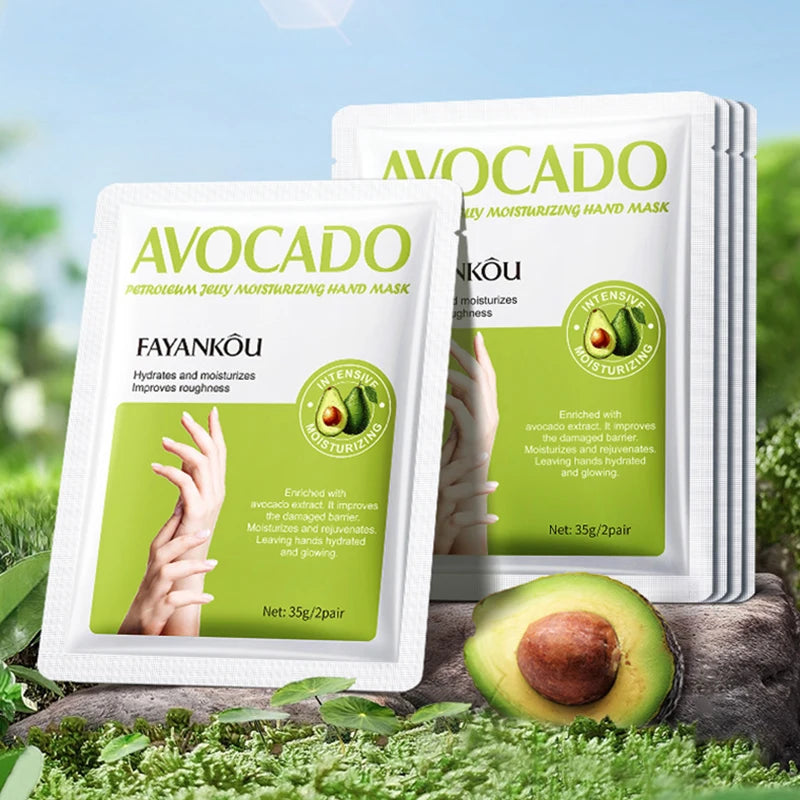 BIOAOUA Avocado Hand Mask 5 Pairs – Moisturizing & Nourishing Hand Mask Set Oasis Select Default Title