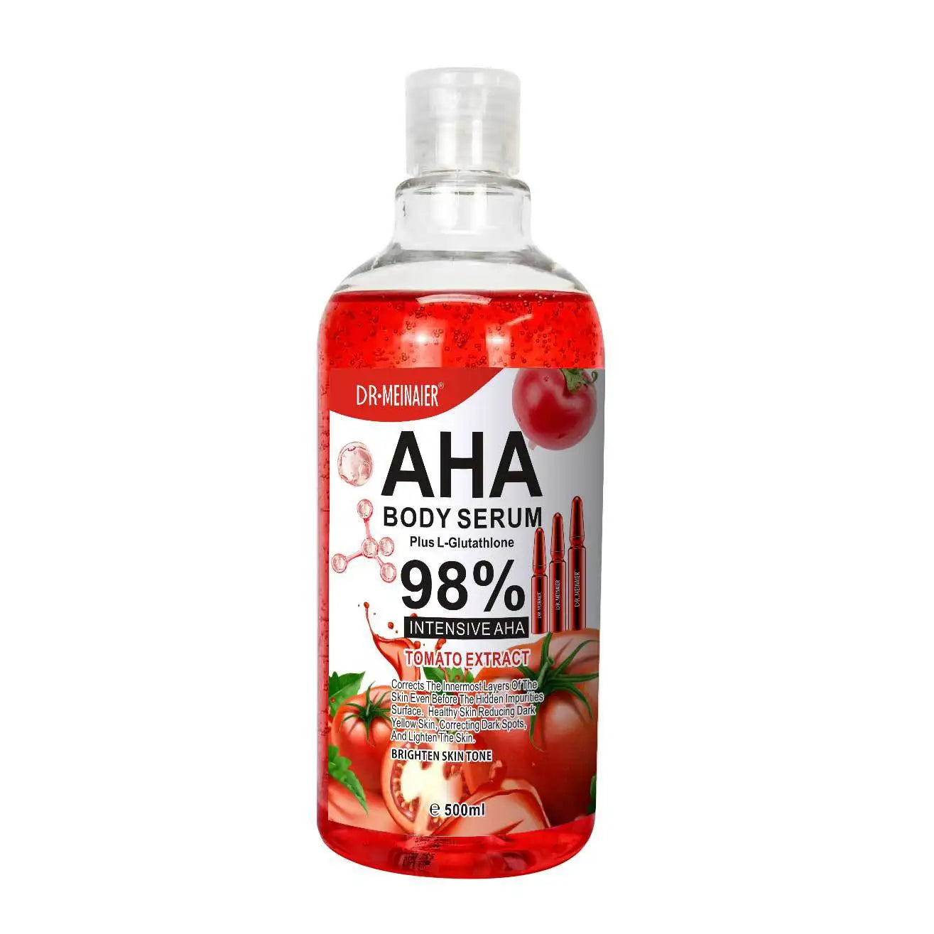 500ml Tomato Whitening Face Essence Body Lotion Mild and Firm Skin Moisturize, Repair Body for AHA Skincare Essence Water Oasis Select