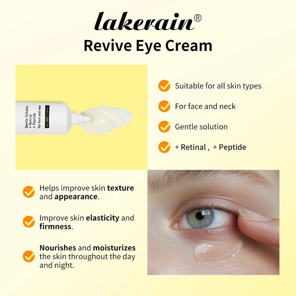 Lakerain Eye Cream Minimize Puffiness Nourishes Enhances Hydration Moisturizes Skin Reduce Dark Circles Eye Care Cream Oasis Select