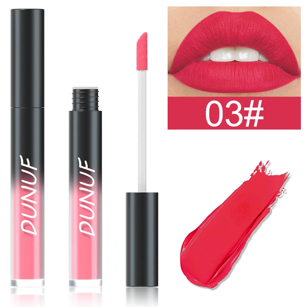 DUNUF 32 Multi-purpose Matte Lip Glaze Long-lasting Moisturizing Non-stick Halloween Lip Gloss Lipstick Oasis Select 03