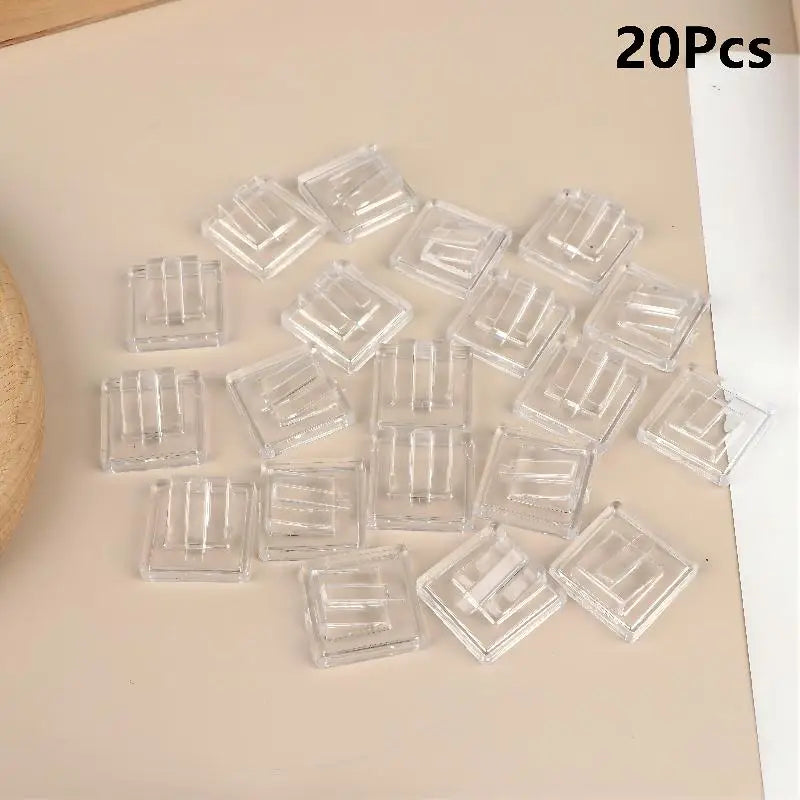 20Pcs Plastic Ring Display Stands, Jewelry Storage Organizer Rack Counter Showcase Decor Holder Oasis Select 20Pcs Square base