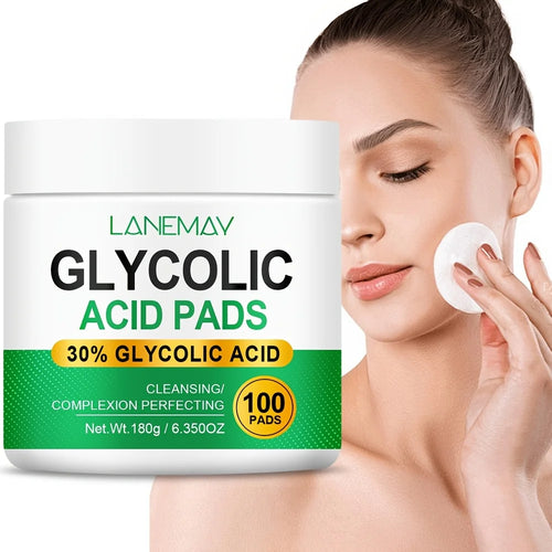 100-Count Glycolic Acid Brightening Face Pads – AHA + Niacinamide Facial Cleansing Pads Oasis Select 180g