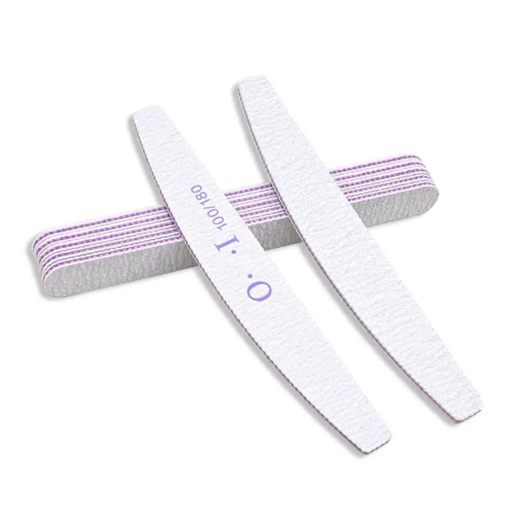 10PCS Nail Files 100/180, Professional Nail File and Buffers, Reusable Double-Sided Emery Board for Nail Manicure Kit for Women Oasis Select C