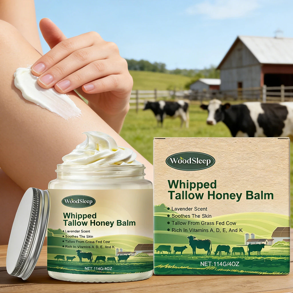 WOODSLEEP Beef Tallow & Honey Body Cream | Deep Moisturizer Body Moisturizer Cream Oasis Select