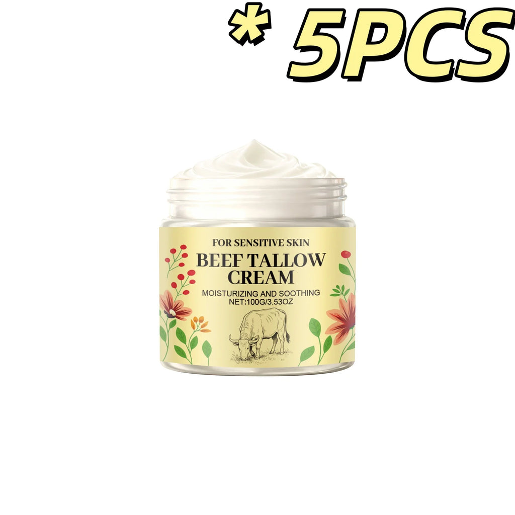 Beef Tallow Body Cream – Deep Moisturizing Skin Balm 100g Body Moisturizing Cream Oasis Select 100g X 5PCS