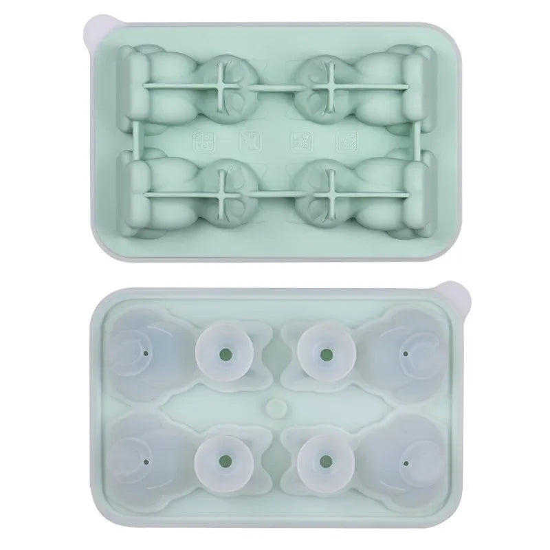 Silicone Ice Cube Ice Ball Mold Animal Ice Cube Cat Ice Cube Cat Ice Cube Mold Home Ice Cube Ice Box Gadgets for Home Oasis Select green