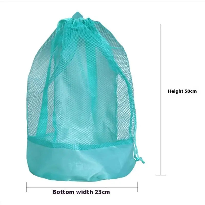 Extra-Large Sand-Resistant Drawstring Beach Backpack Kids Pool Toys Storage Bag For Shell Collecting Oasis Select