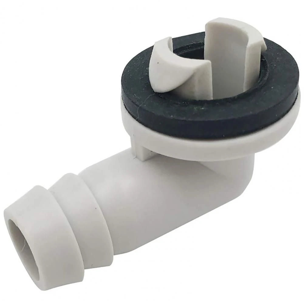 1/4pcs Air Conditioner Drain Connector AC Drain Hose Plastic Elbow Rubber Ring Kit Anti-defomed 1.5cm Diameter Connector Oasis Select 1pc