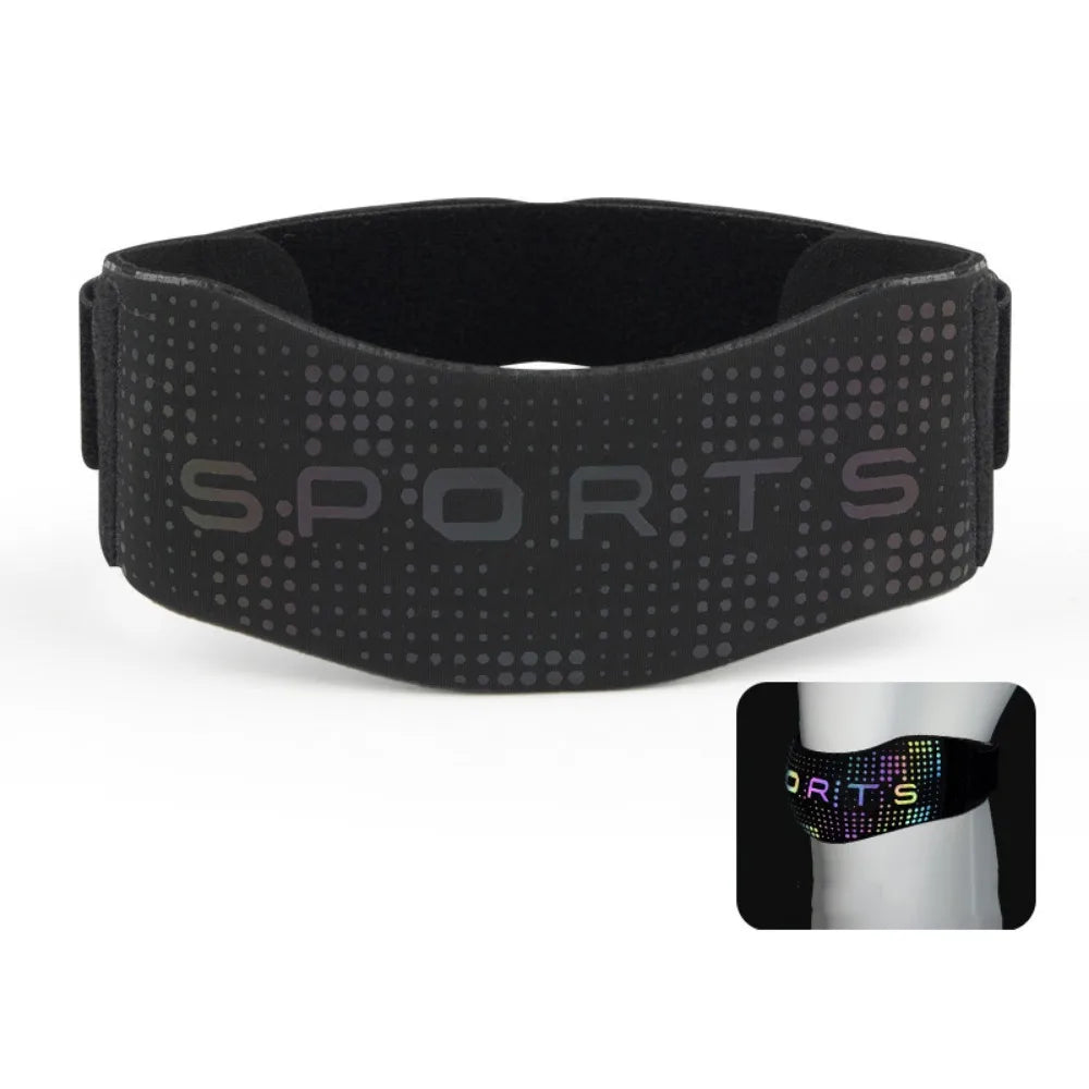 Patella Protector Sports Patella Brace Shock-absorbing Non-Slip Knee Support Pad Extra Thick Reflective Knee Strap Cycling Oasis Select Black