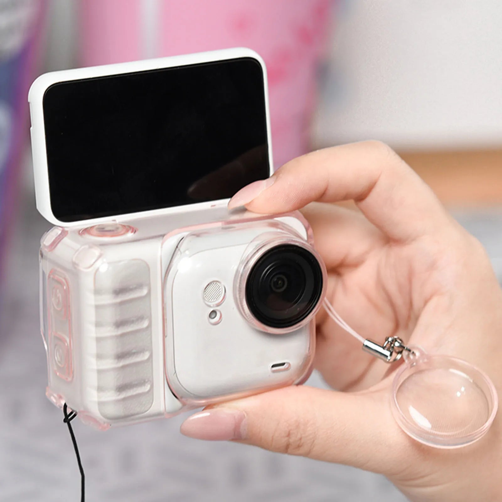 TPU Transparent Cover Lens Cap Lanyard Dustproof Protection Oasis Select