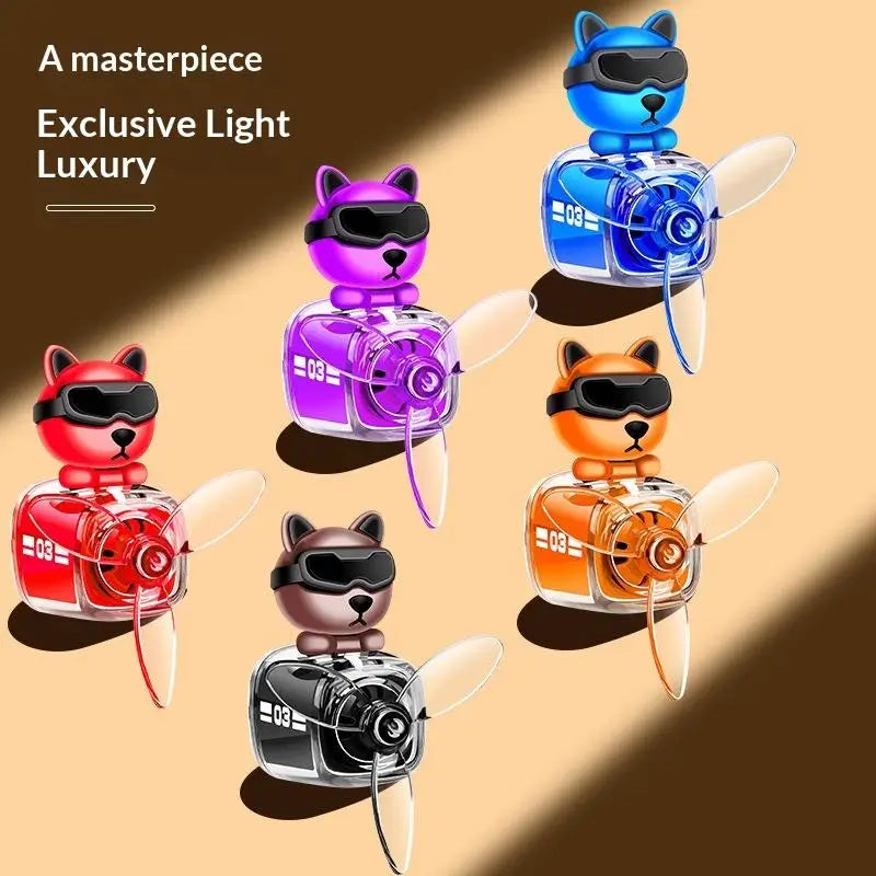 Car Vent Clip Air Outlet Aromatherapy Airplane Rotatable Cartoon Glasses Dog Interior Perfume Diffuser Cologne Oasis Select