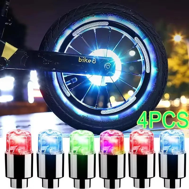 2/4/8Pcs Tire Valve Cap Lights Durable Tire Lights For Car Air Valve Caps With Lights For Motorcycles Bicycles Electric Vehicles Oasis Select