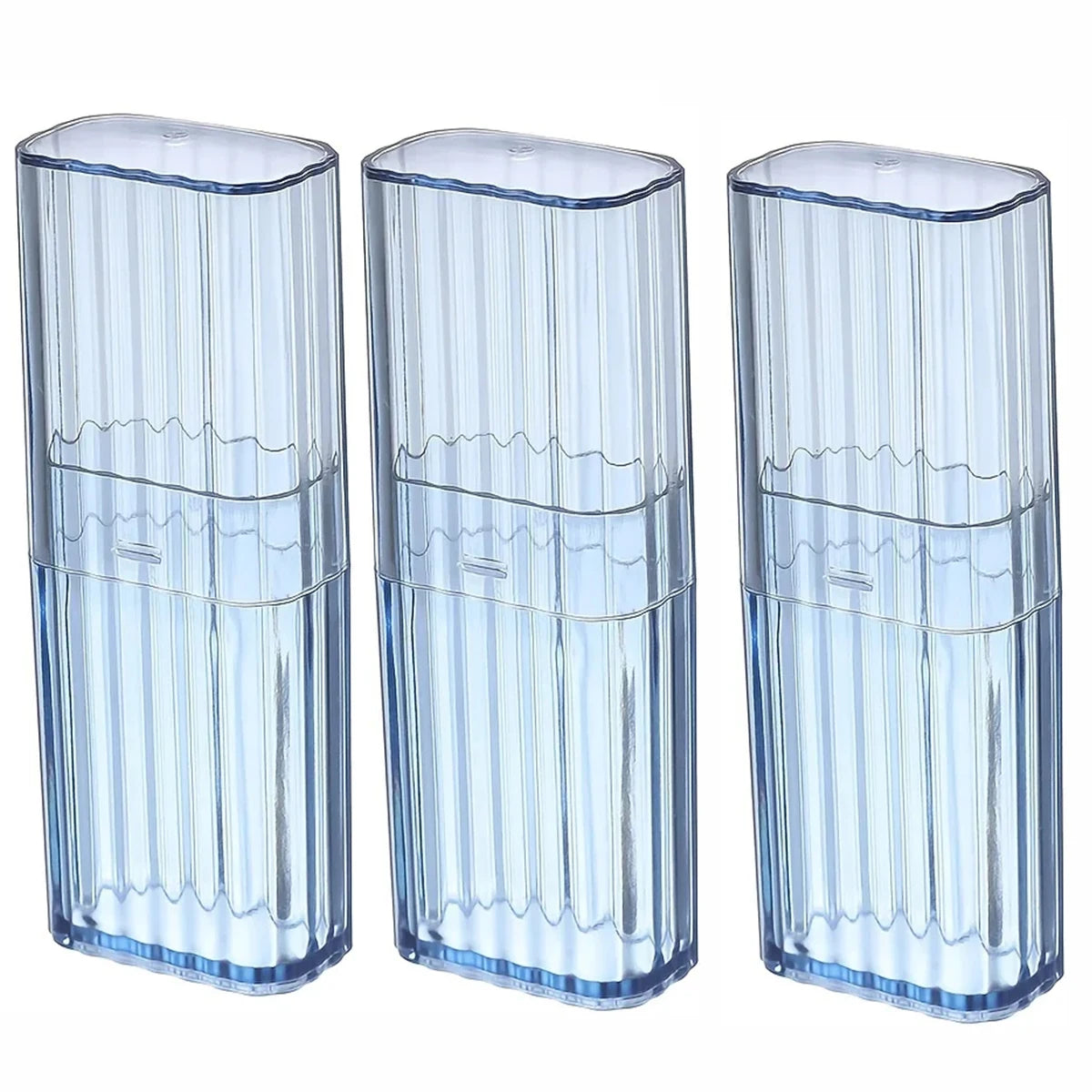 1pc Portable Transparent Storage Box, Practical Toothpick Cotton Swab Case for Travel or Business Trip Oasis Select 3pcs green