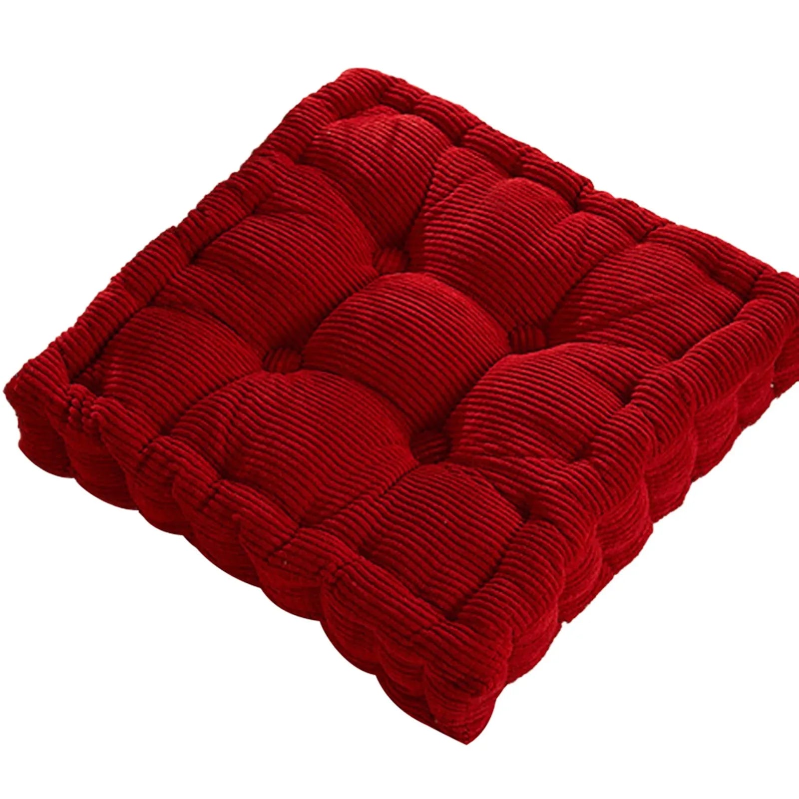 Square Tatami Floor Cushion – Thick Cotton Seat Pad Home & Office Floor Seat Cushion Oasis Select Wine