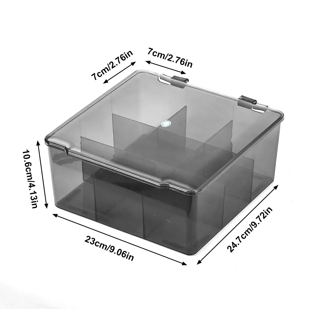 Transparent Nail Polish Storage Box-Flip Top Type, Suitable for Lipstick, Perfume, Essence, 9-Cell Large Capacity Jewelry Box Oasis Select Transparent Black