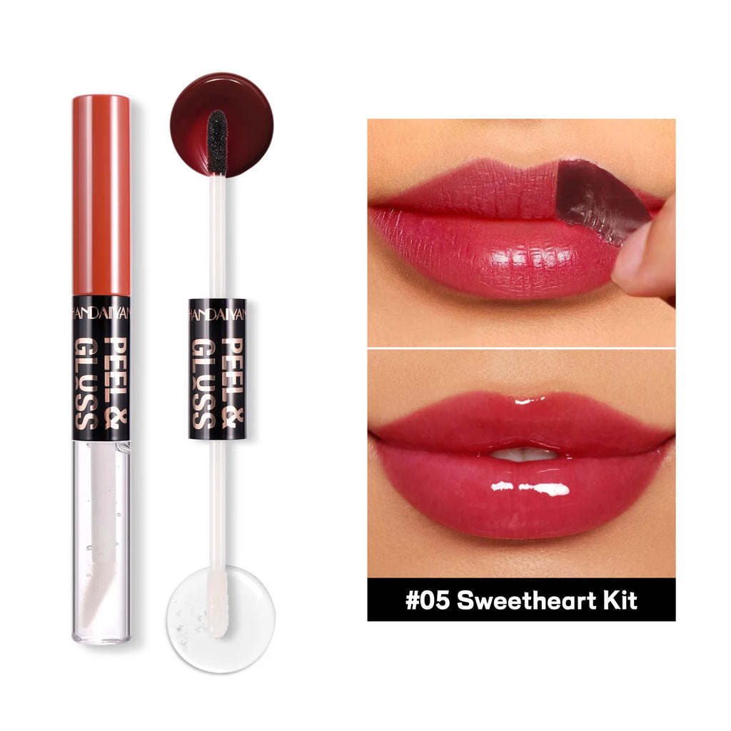 HANDAIYAN 2-in-1 Peel-Off Matte Lip Stain & Mirror Lip Gloss