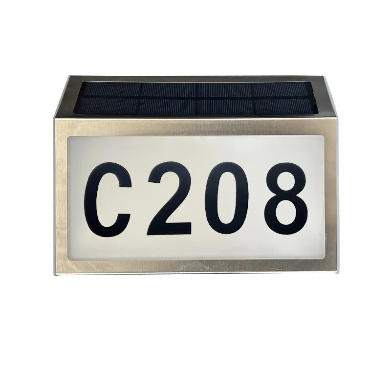 Solar-powered House Number Lights, Digital Address Indication Number Plates Light Control House Number Warning Indication Plates Oasis Select