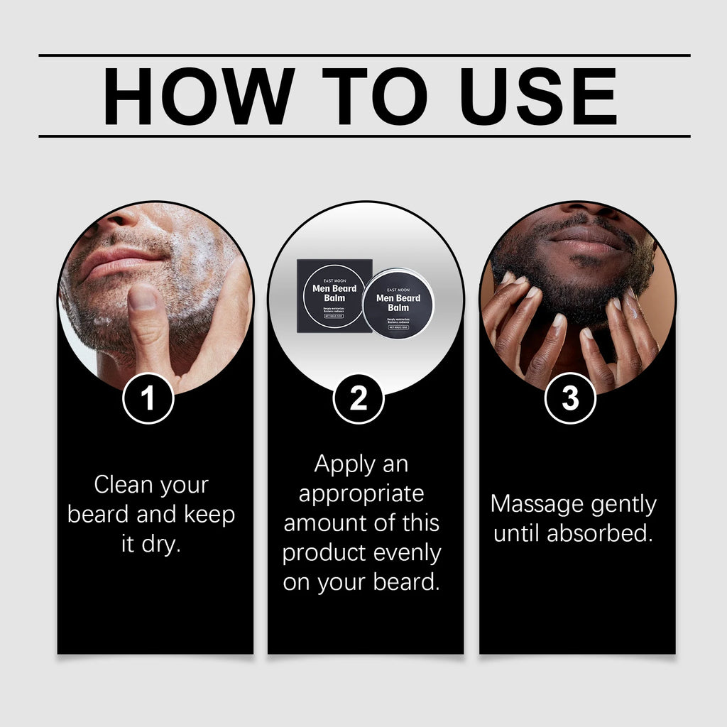 Beeswax Men's Beard Care Cream Non Irritating Softening Roots Moisturize Oil Control Reduce Friction Beard Growth Balm Oasis Select